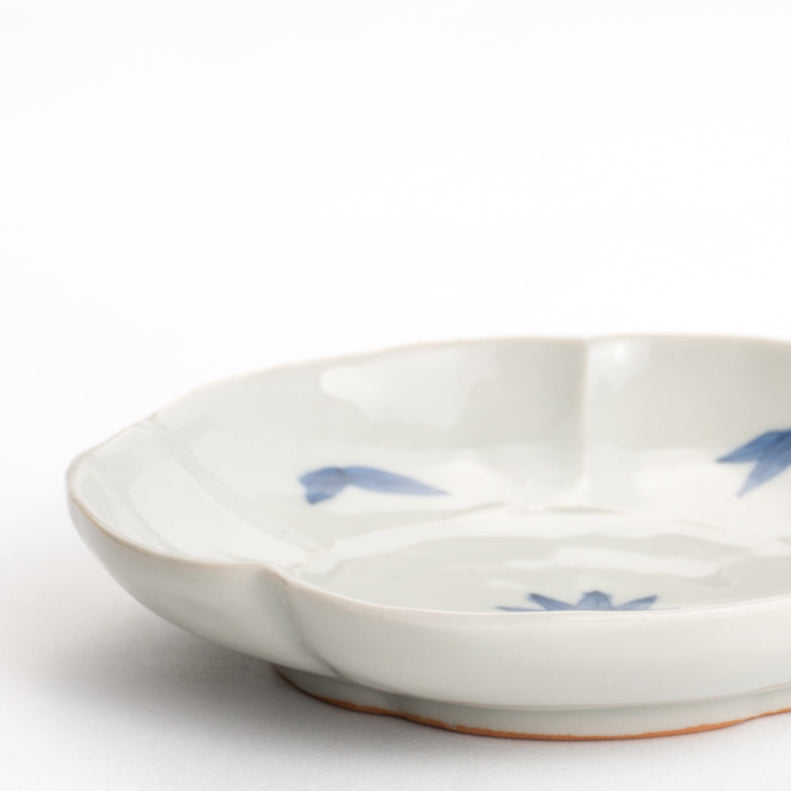 Small Plate -Blue and White Bamboo by Nagata studio