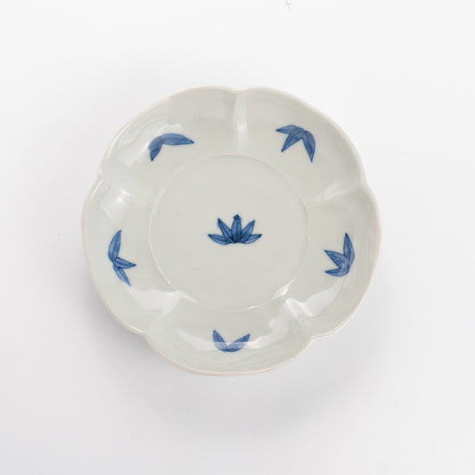 Small Plate -Blue and White Bamboo by Nagata studio