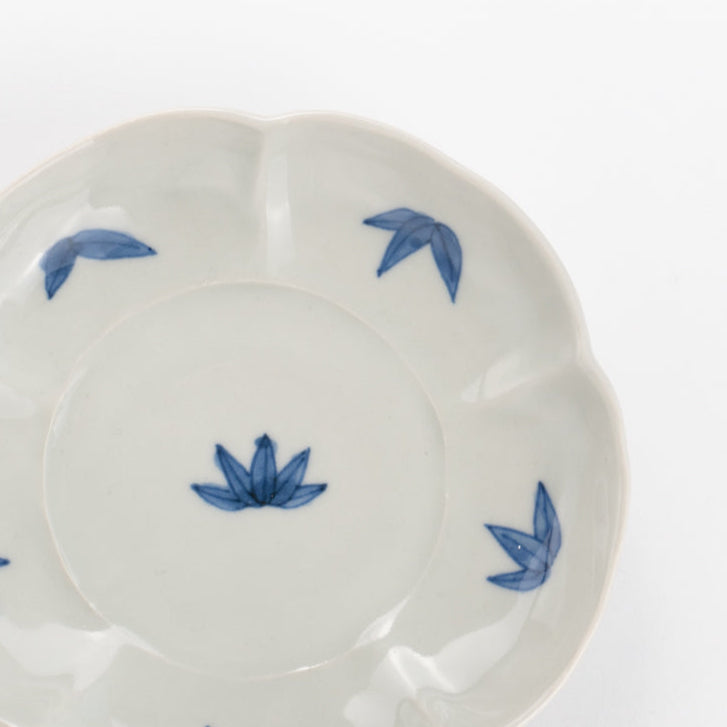 Small Plate -Blue and White Bamboo by Nagata studio