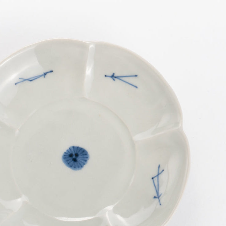 Small Plate -Blue and White Pinetree by Nagata studio