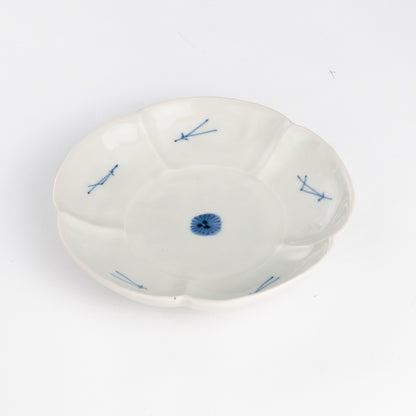 Small Plate -Blue and White Pinetree by Nagata studio