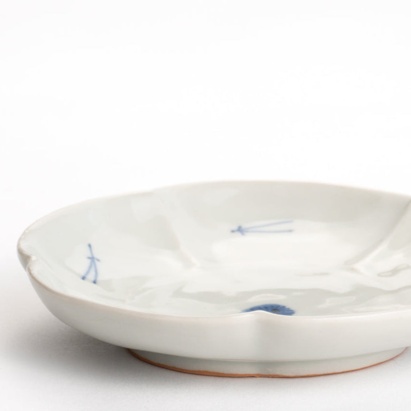 Small Plate -Blue and White Pinetree by Nagata studio