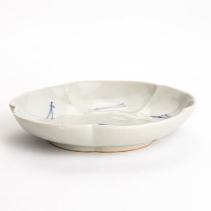 Small Plate -Blue and White Pinetree B by Nagata studio