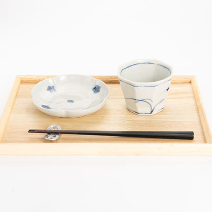 Soba cup - Blue and white  Susuki by Nagata studio