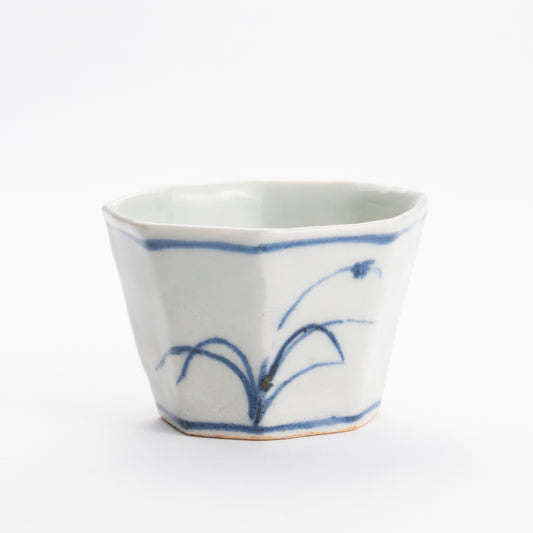 Soba cup - Blue and white  Susuki by Nagata studio