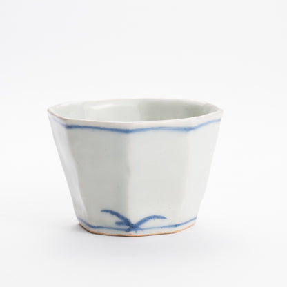 Soba cup - Blue and white  Susuki by Nagata studio