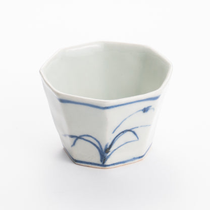 Soba cup - Blue and white  Susuki by Nagata studio