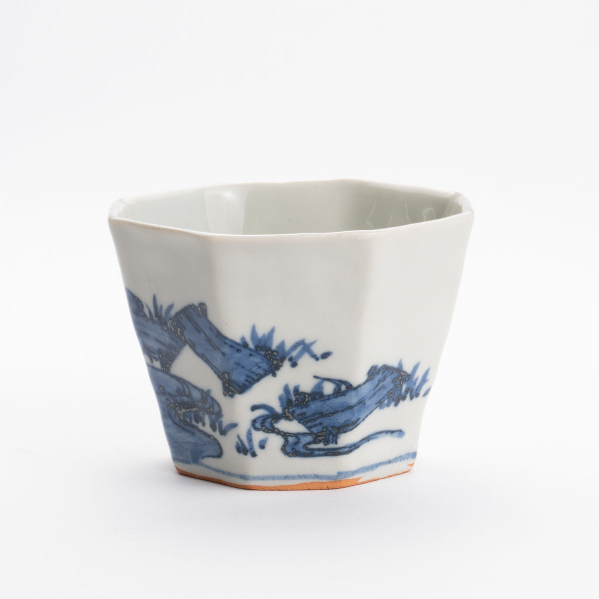 Soba cup -Blue and whte yatsuhashi by Nagata studio