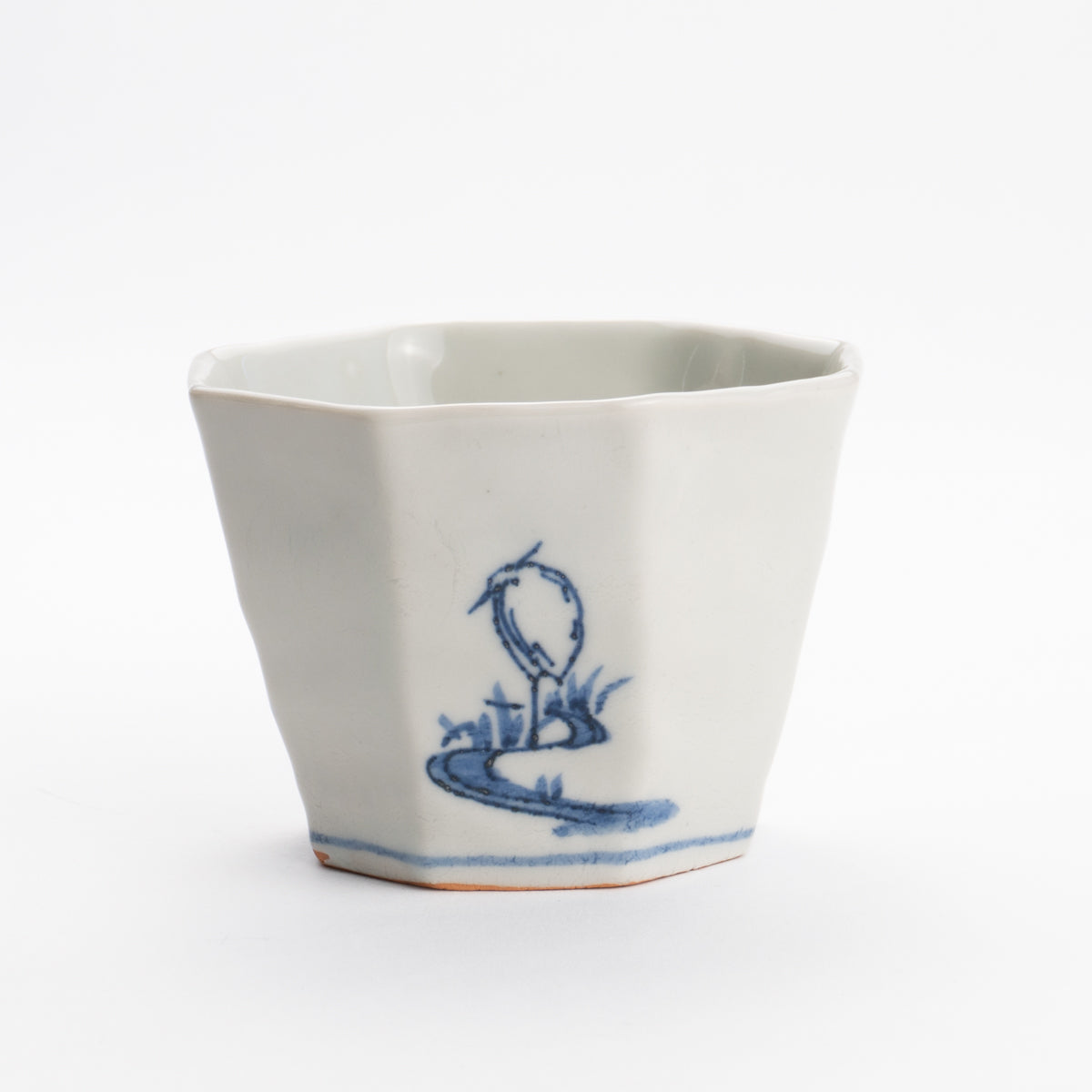 Soba cup -Blue and whte yatsuhashi by Nagata studio