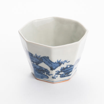 Soba cup -Blue and whte yatsuhashi by Nagata studio