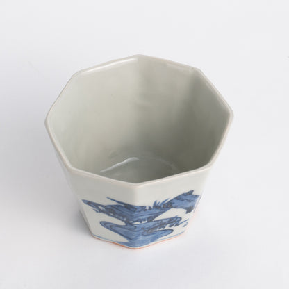 Soba cup -Blue and whte yatsuhashi by Nagata studio