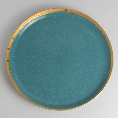 Dinner Plate - Tortoiseshell Crackle Blue