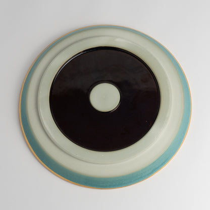 Salad Plate - Tortoiseshell Crackle Blue