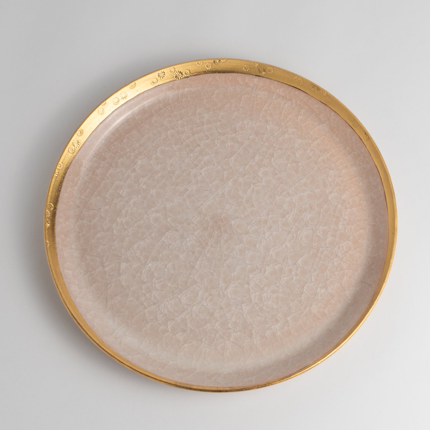 Salad Plate - Tortoiseshell Crackle Pink