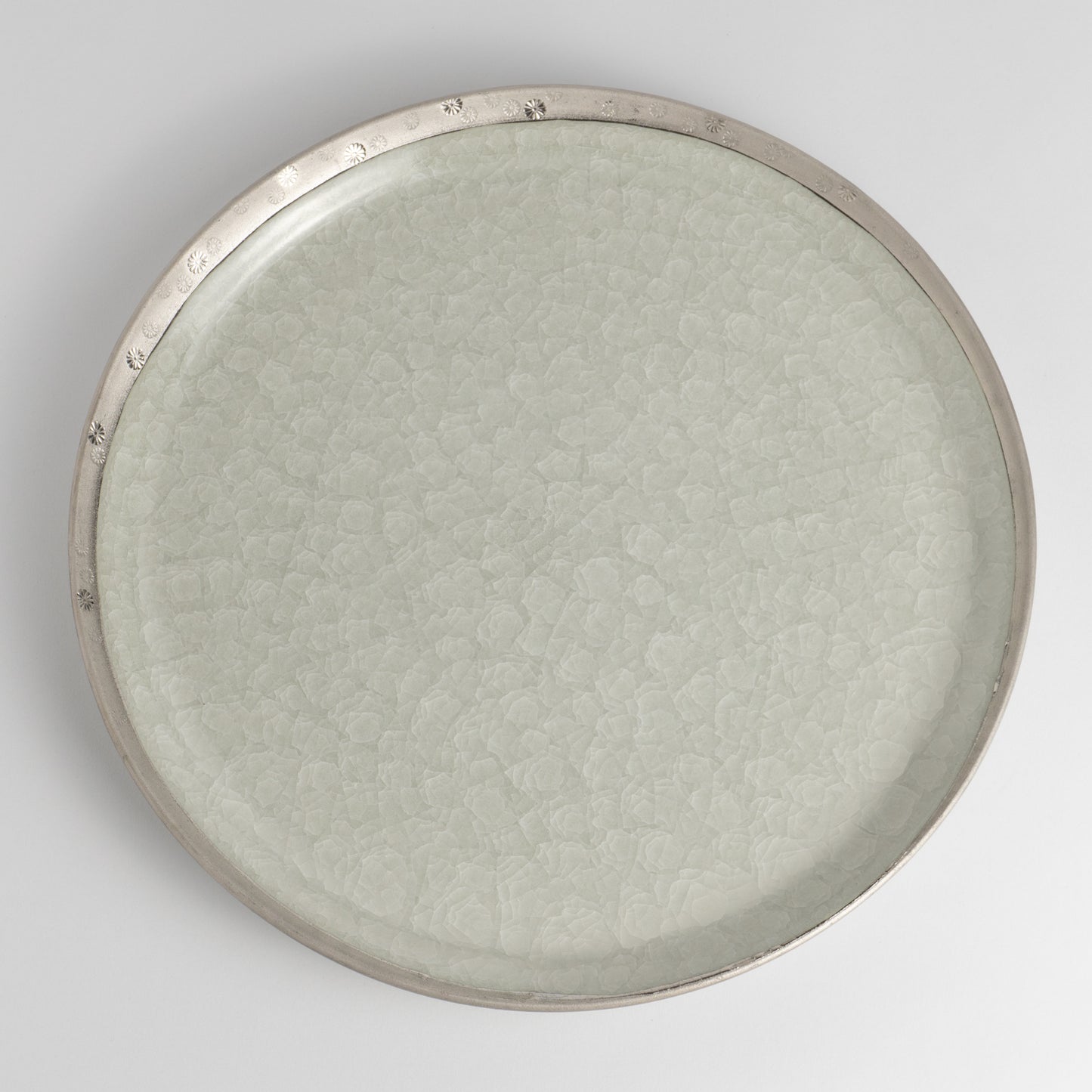 Dinner Plate- Tortoiseshell Crackle Grey