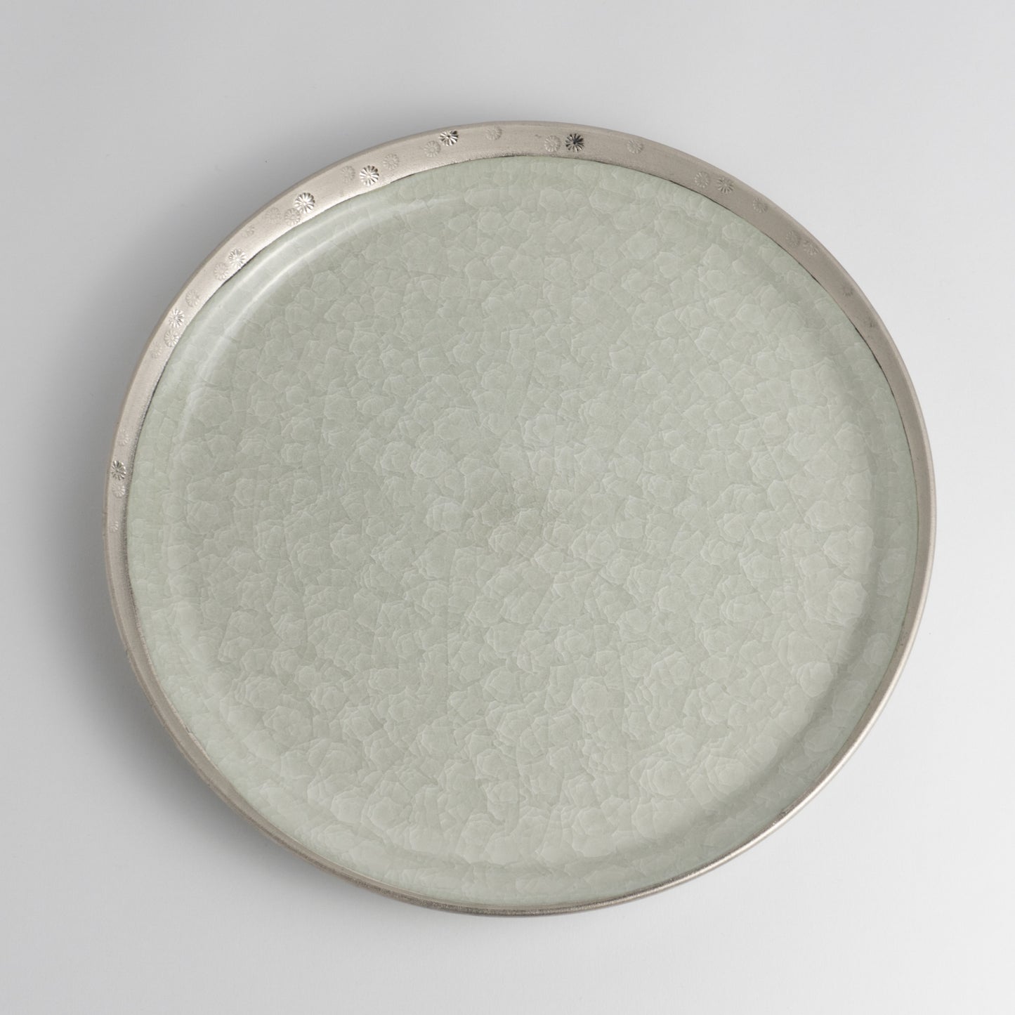 Salad Plate - Tortoiseshell Crackle Grey