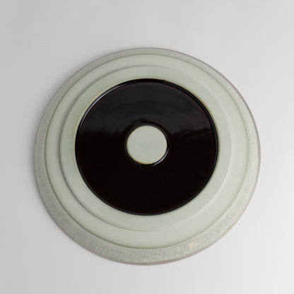 Salad Plate - Tortoiseshell Crackle Grey