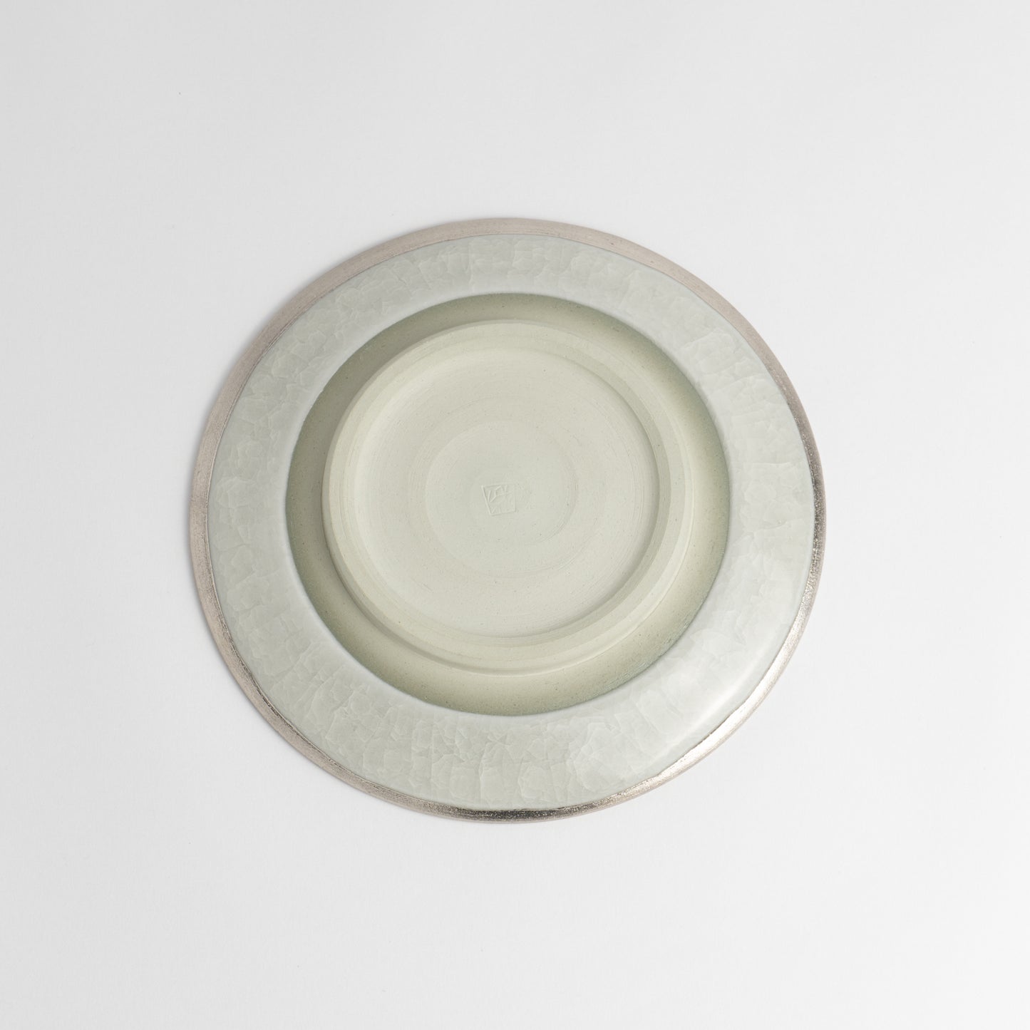 Small plate- Tortoiseshell Crackle, Gray