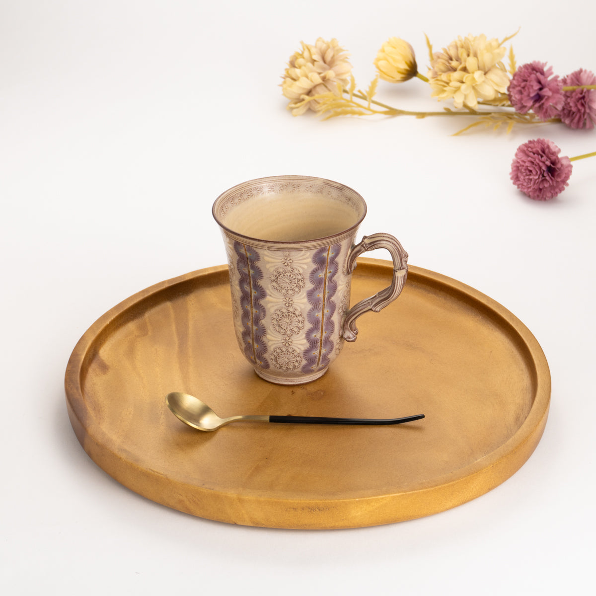 Mug Purple Flower Pattern 2A Torakugama 