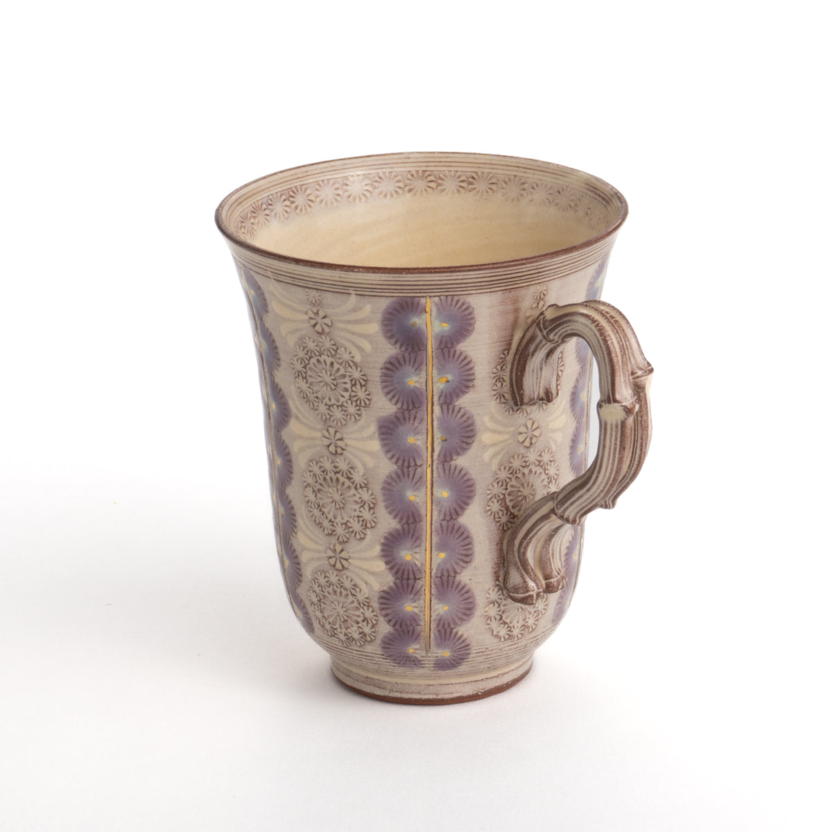 Mug Purple Flower Pattern 2A Torakugama 