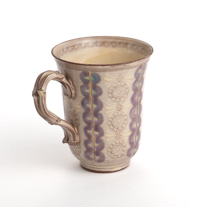 Mug Purple Flower Pattern 2A Torakugama 