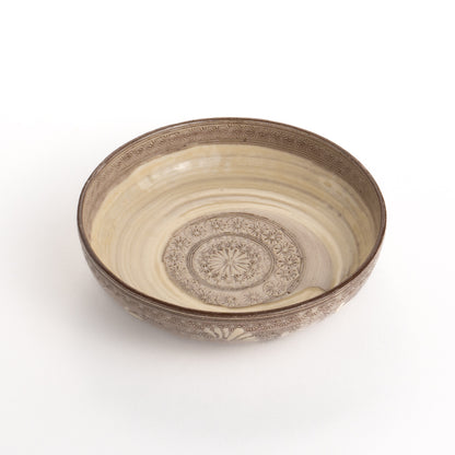 Flat small bowl, Murasaki Mishima, Torakugama 