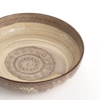 Flat small bowl, Murasaki Mishima, Torakugama 