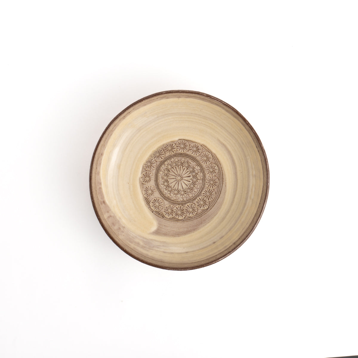 Flat small bowl, Murasaki Mishima, Torakugama 