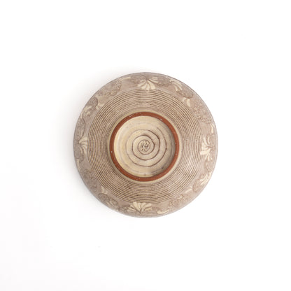 Flat small bowl, Murasaki Mishima, Torakugama 