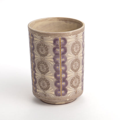 Teacup Purple Flower Pattern 2J Torakugama 