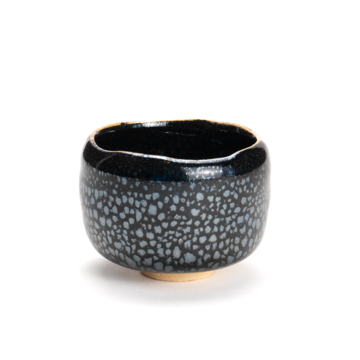 Sake cup(Raku bowl shape)-Ginsei"銀星" 2A by Yoshinori Izumi