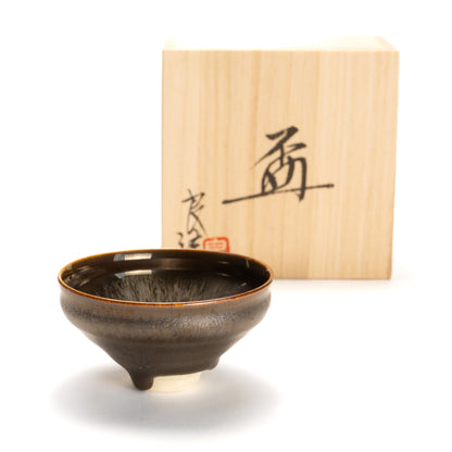 Sake cup-Gold Tenmoku"金天目" 2C by Yoshinori Izumi